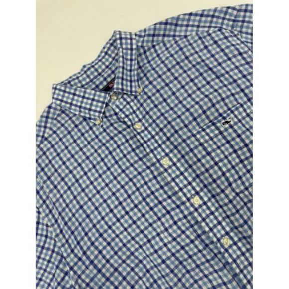 Vineyard Vines Men's Classic Fit Gingham Button-Down Shirt - Cotton Blend Tucker Shirt - View #9